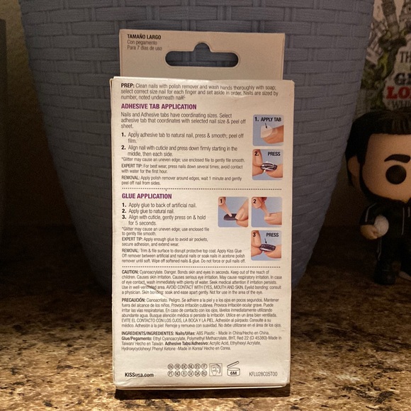 Kiss Fantasy Long Length Ready To Wear Gel Acrylic Fake Nails in Hard To Forget - Picture 8 of 11